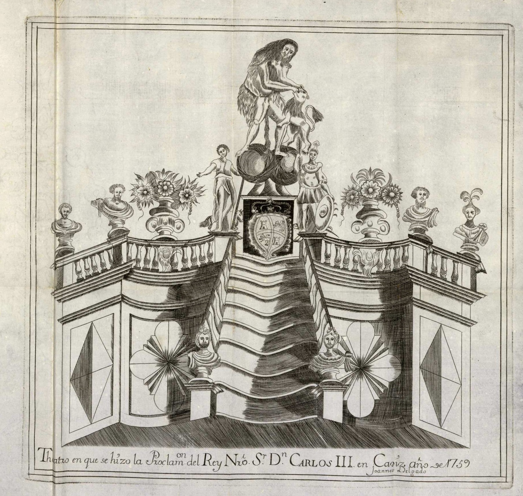 Arquitectura efímera en Cádiz por la proclamación de Carlos III