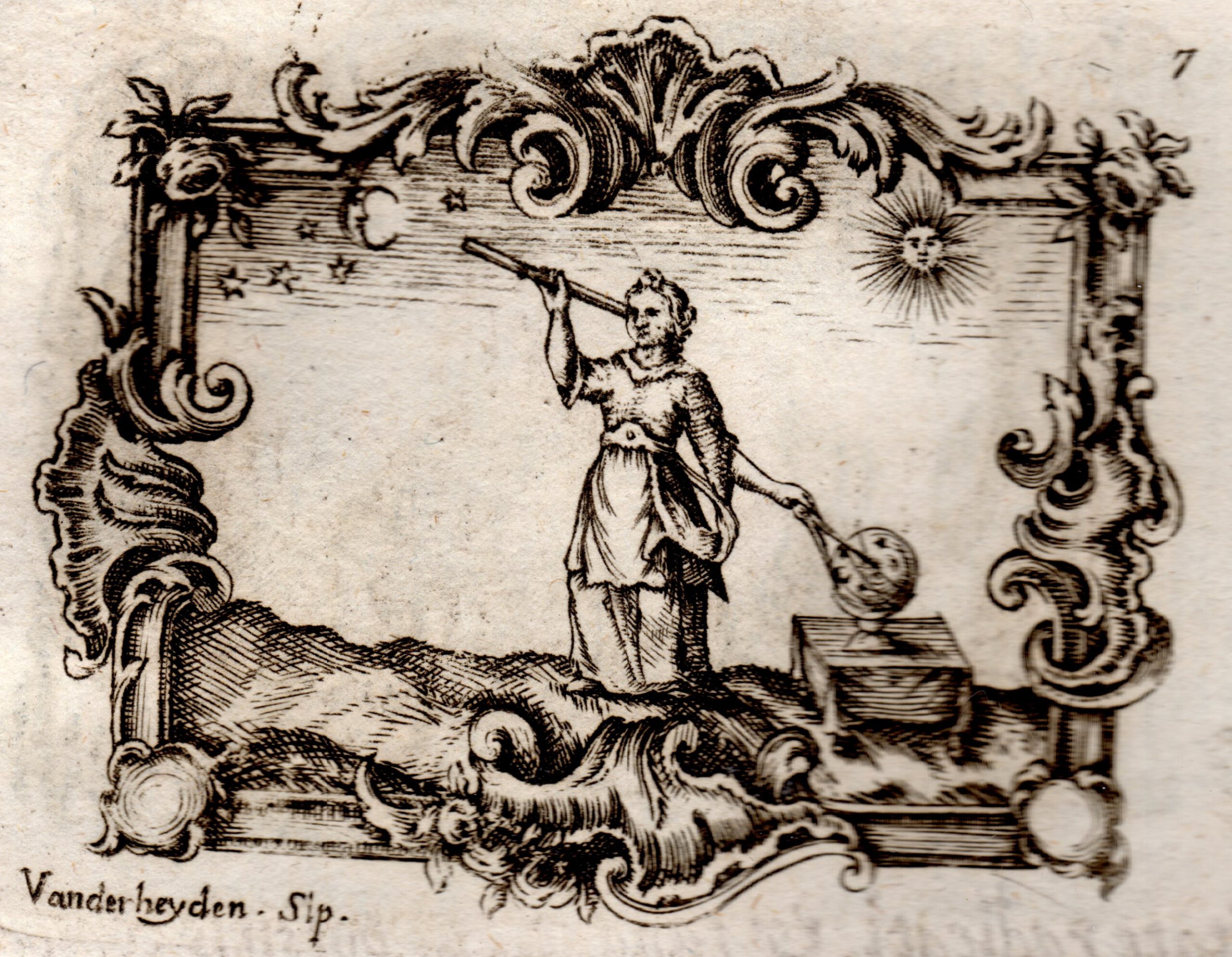 Jeroglífico 7. La Astronomía. Fiesta por la dedicación de la iglesia de la Caridad. Arcos de la Frontera (Cádiz)