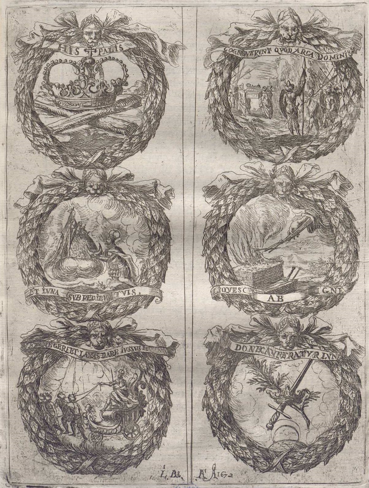 7. Jeroglíficos del Triunfo erigido en la catedral de Sevilla, en Fiestas… al nuevo culto del Señor Rey S. Fernando. F. de la Torre Farfán