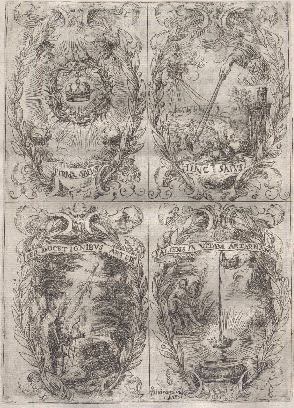 2. Jeroglíficos del Triunfo erigido en la catedral de Sevilla, en Fiestas… al nuevo culto del Señor Rey S. Fernando. F. de la Torre Farfán